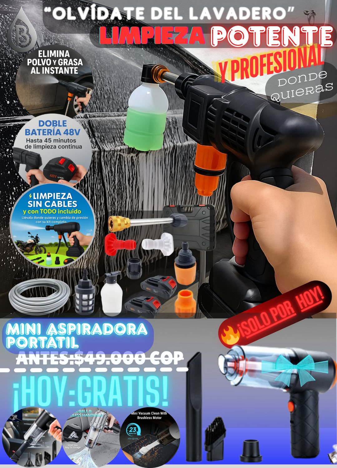 Hidrolavadora portátil pro